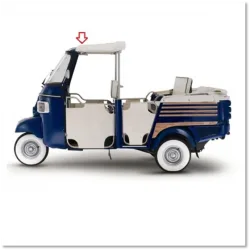 Dakrand voorzijde Calessino < 2012 creme wit